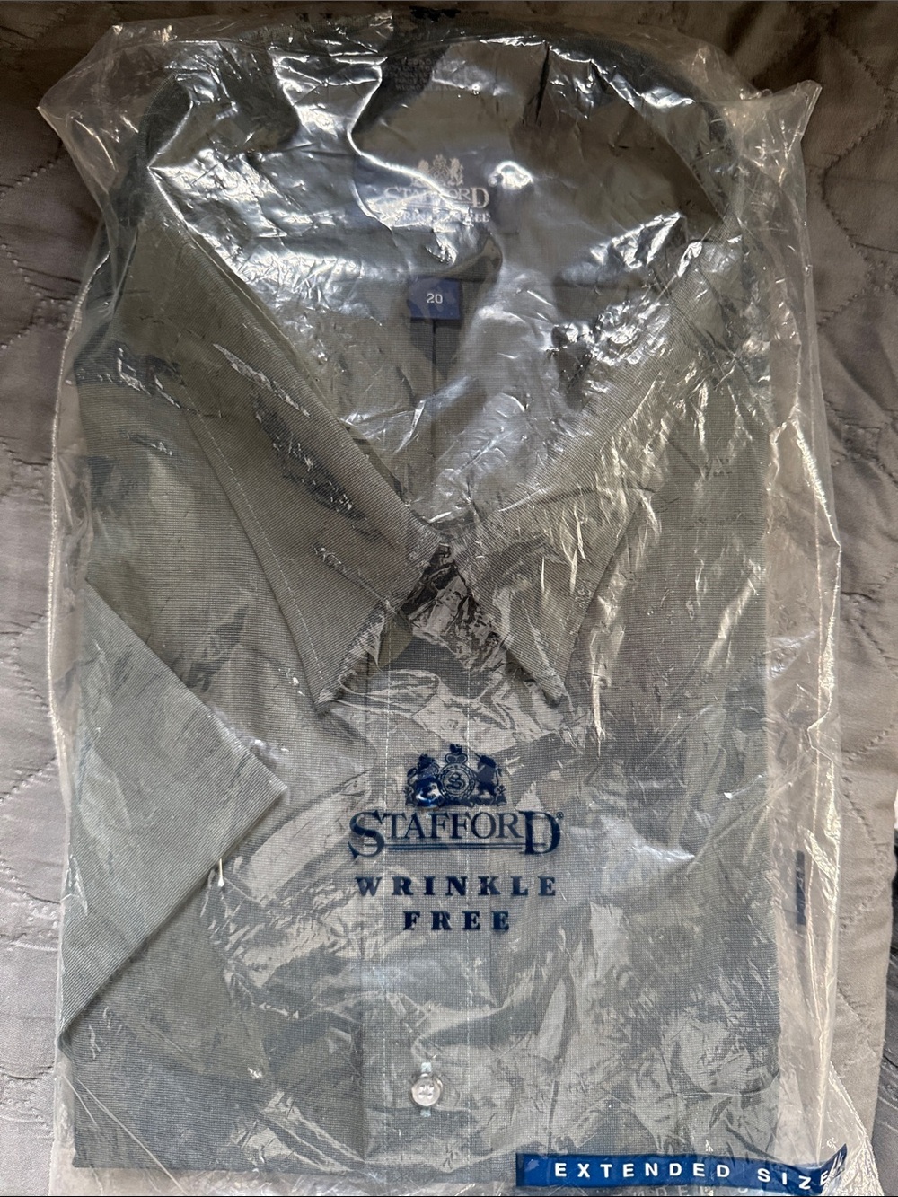 Stafford Olive Green Wrinkle-Free Dress Shirt